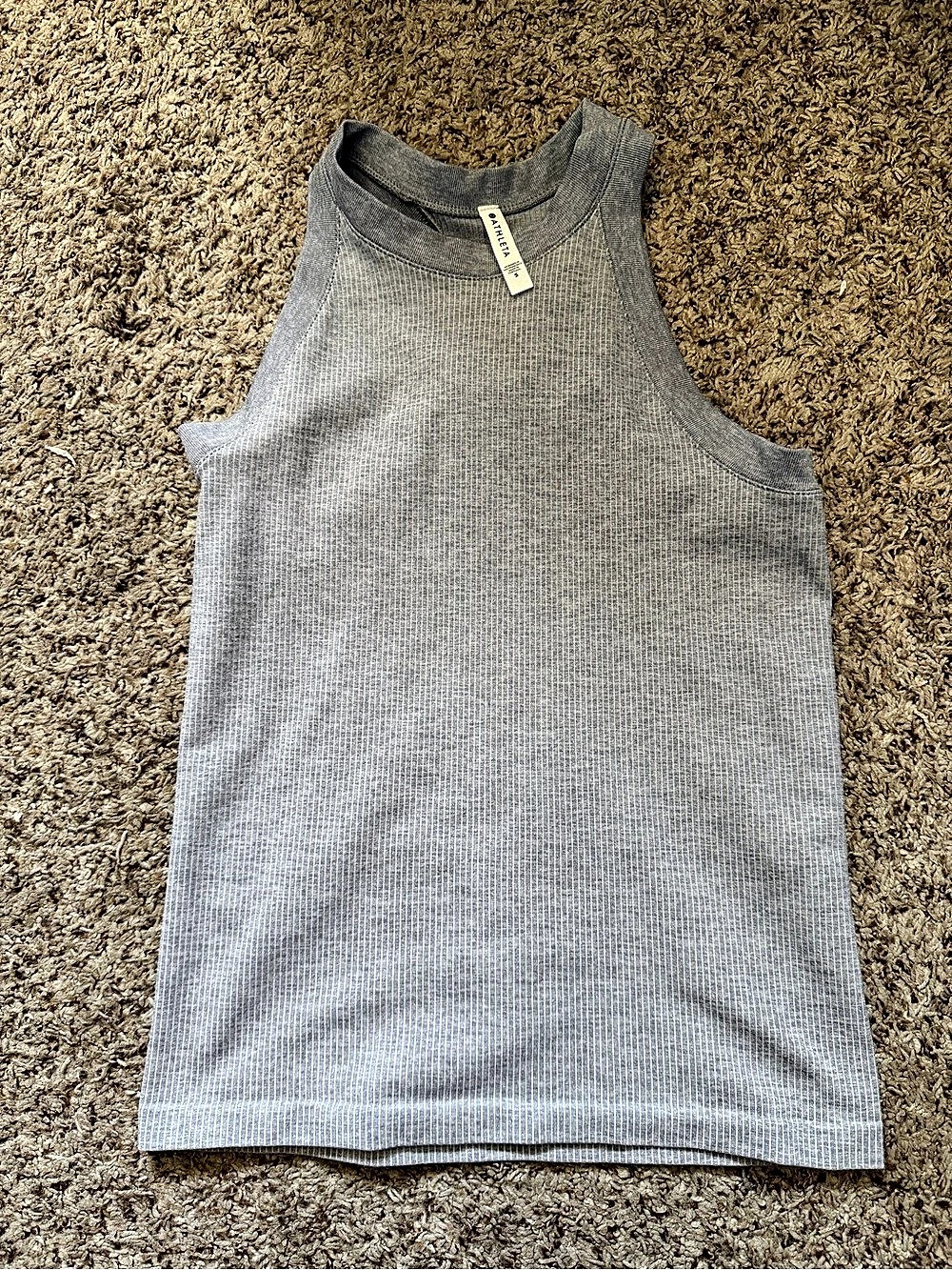 Athleta Renew Seamless Ribbed Tank Gray Size Small